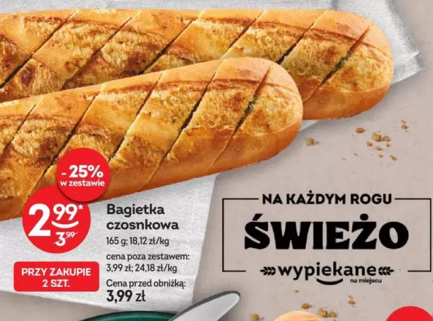 bagietka z masłem czosnkowym