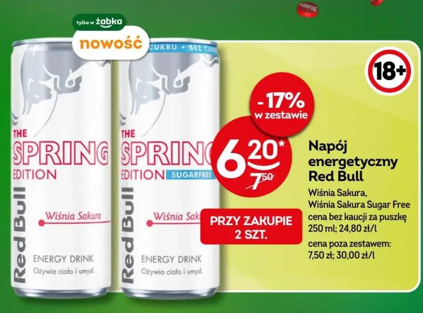 Napój energetyczny Red Bull Wiśnia Sakura, Wiśnia Sakura Sugar Free