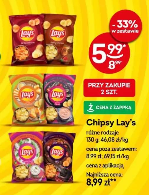 Chipsy Lay's różne rodzaje