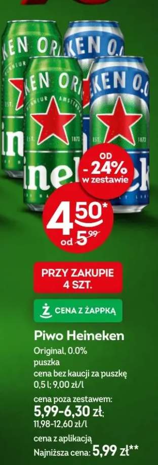 Piwo Heineken Original, 0.0% puszka