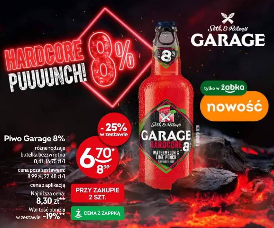 Piwo Garage 8% różne rodzaje