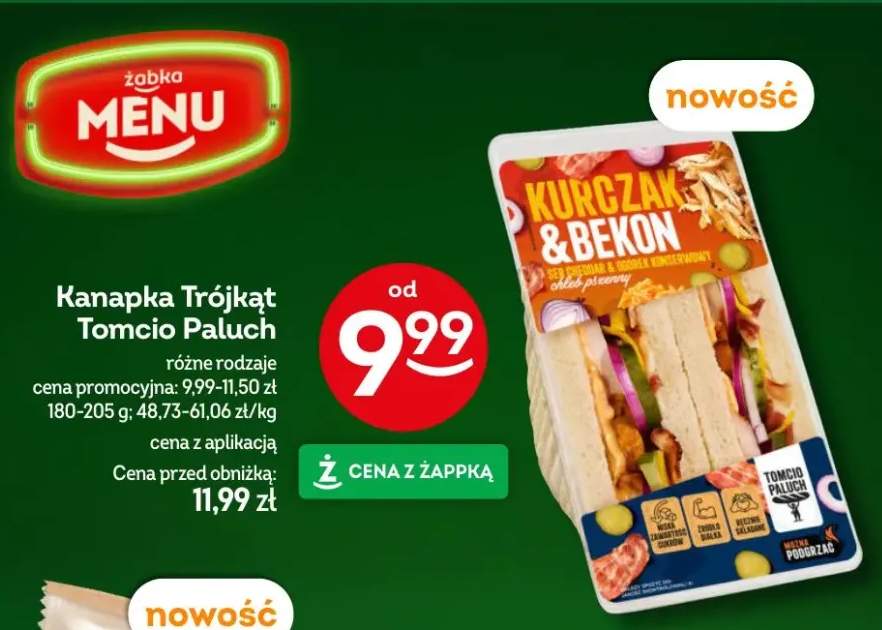 Kanapka trójkąt tomcio paluch