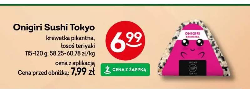 Onigiri Sushi Tokyo krewetka pikantna, łosoś teriyaki