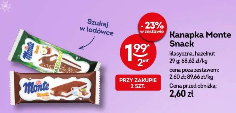 Kanapka Monte Snack klasyczna, hazelnut
