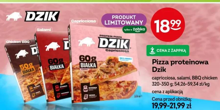 Pizza proteinowa capricciosa, salami, BBQ chicken