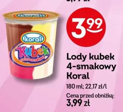 Lody kubek 4-smakowy