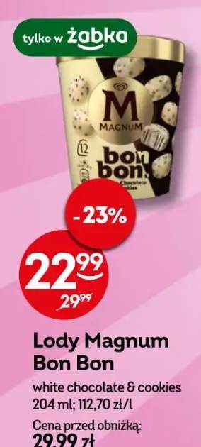 Lody Bon Bon white chocolate & cookies