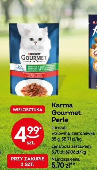 Karma Gourmet Perle kurczak, wołowina i marchewka