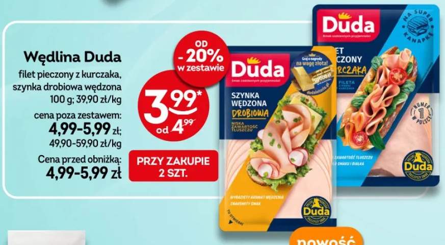 Wędlina filet pieczony z kurczaka, szynka drobiowa wędzona