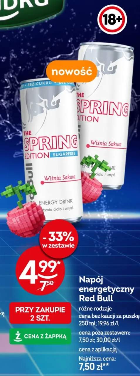 Napój energetyczny Red Bull różne rodzaje