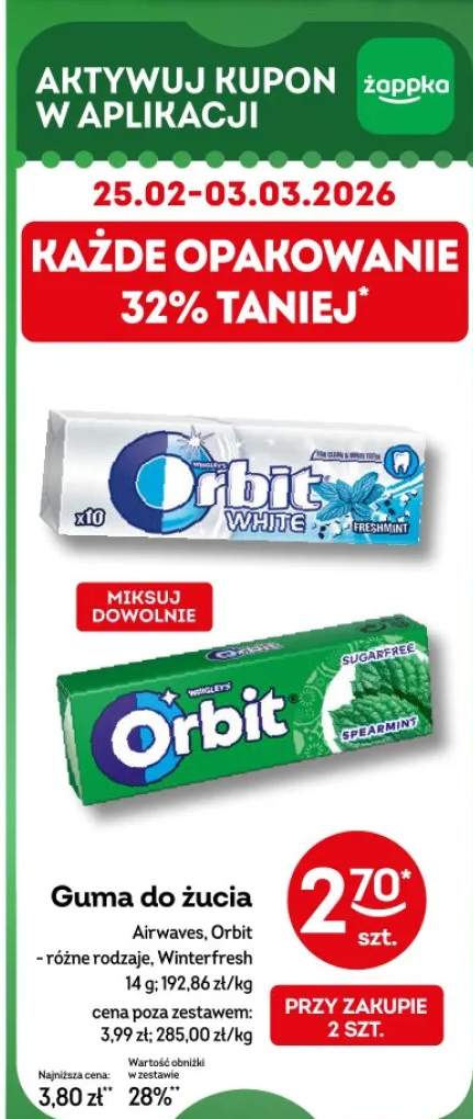 Guma do żucia Airwaves, Orbit, Winterfresh