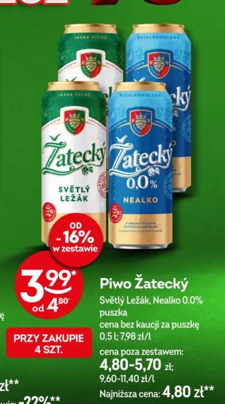 Piwo Světlý Ležák, Nealko 0.0% puszka