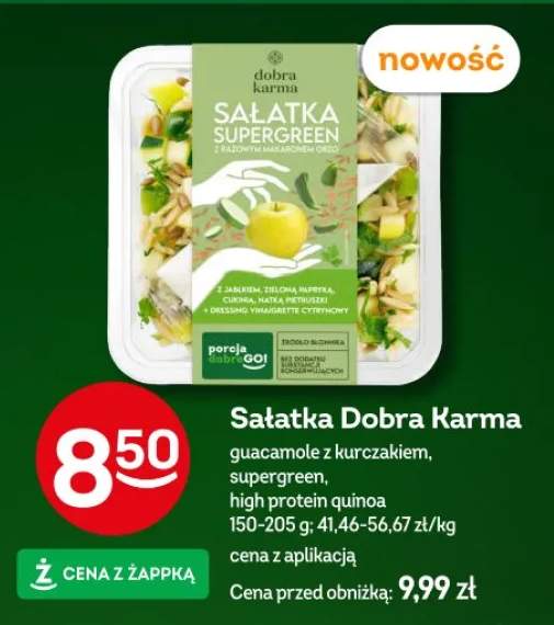 Sałatka supergreen z quinoa guacamole z kurczakiem, high protein