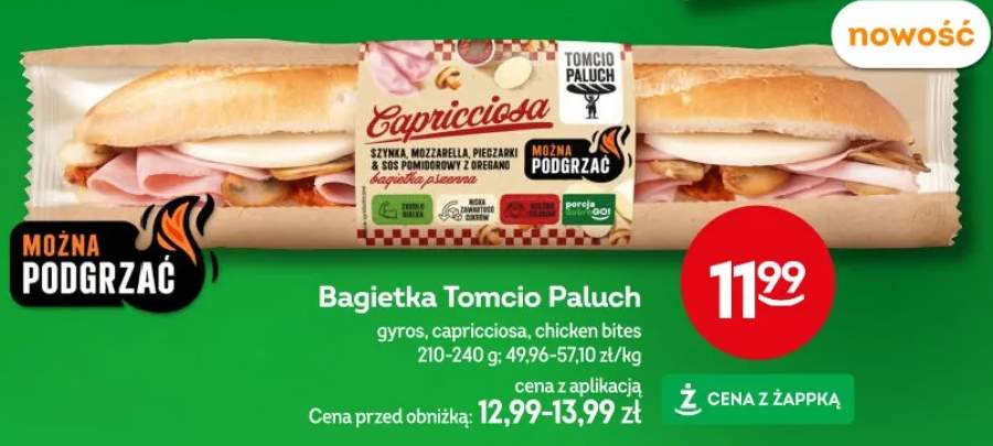 Bagietka gyros, capricciosa, chicken bites