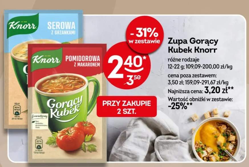 Zupa Gorący Kubek różne rodzaje