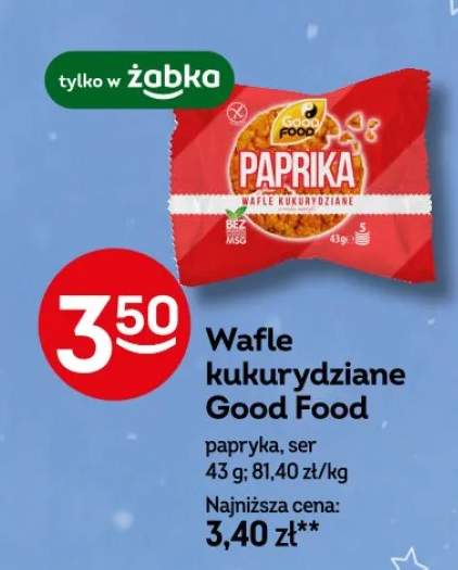 Wafle kukurydziane papryka, ser