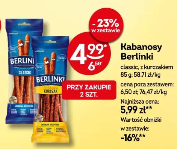 Kabanosy classic, z kurczakiem