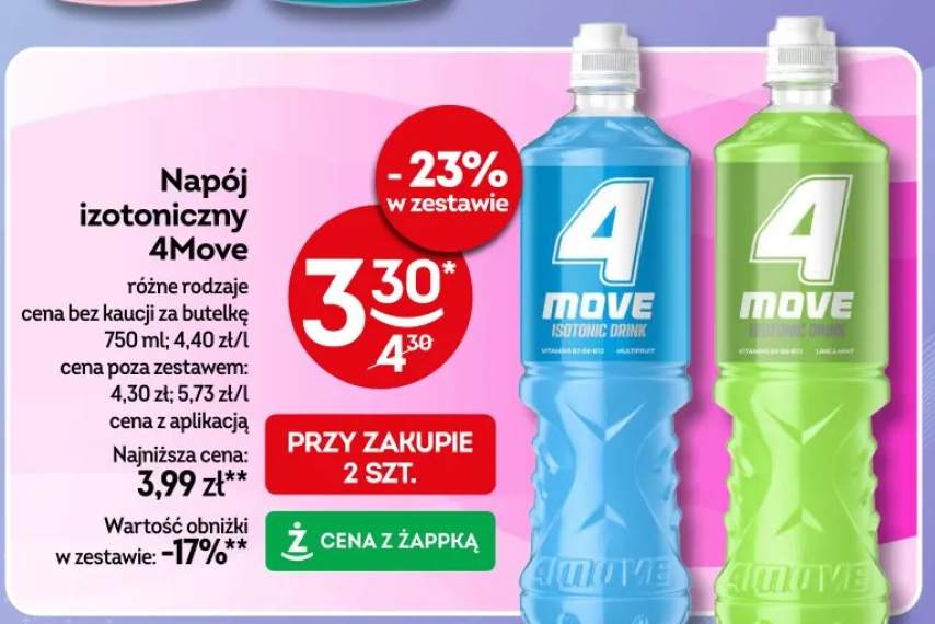 Napój izotoniczny 4Move różne rodzaje