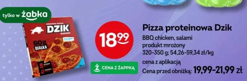 Pizza proteinowa Dzik BBQ chicken, salami