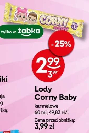 Lody Corny Baby karmelowe