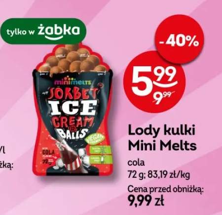 Lody kulki Mini Melts cola