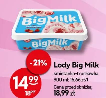 Lody śmietanka-truskawka