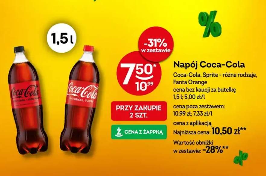 Napój Coca-Cola, Sprite, Fanta Orange różne rodzaje