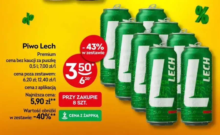 Piwo premium cena bez kaucji za puszkę