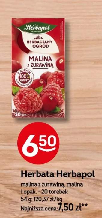 Herbata malina z żurawiną