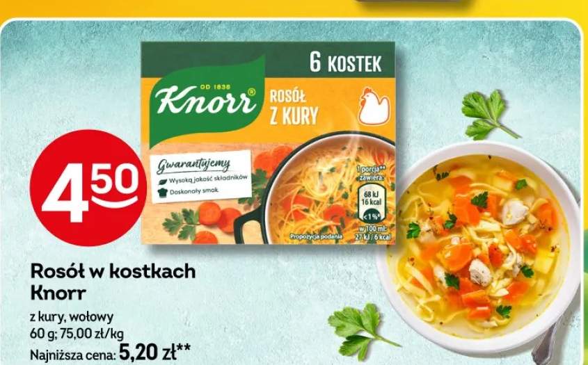 Rosół w kostkach z kury, wołowy