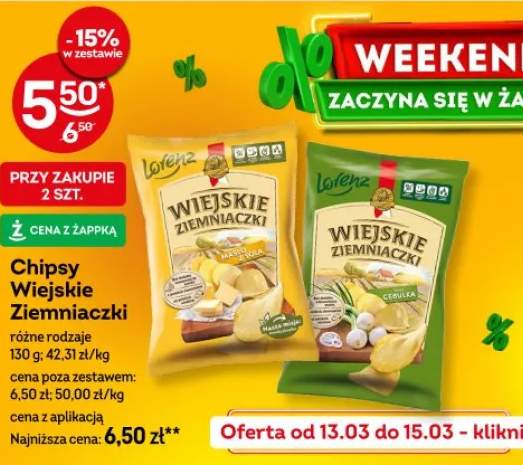 Chipsy wiejskie ziemniaczki różne rodzaje
