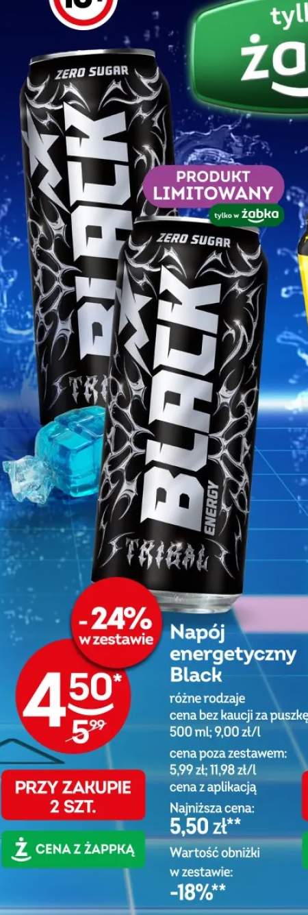 Napój energetyczny Black różne rodzaje
