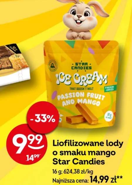 Liofilizowane lody o smaku mango Star Candies