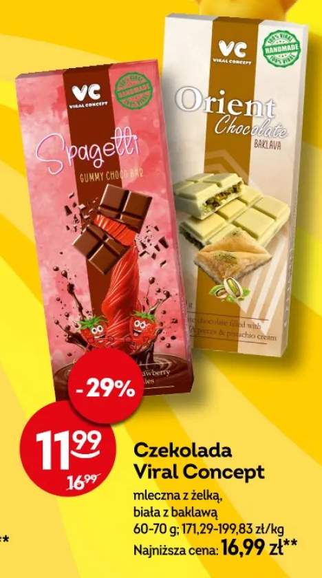 Czekolada Viral Concept mleczna z żelką