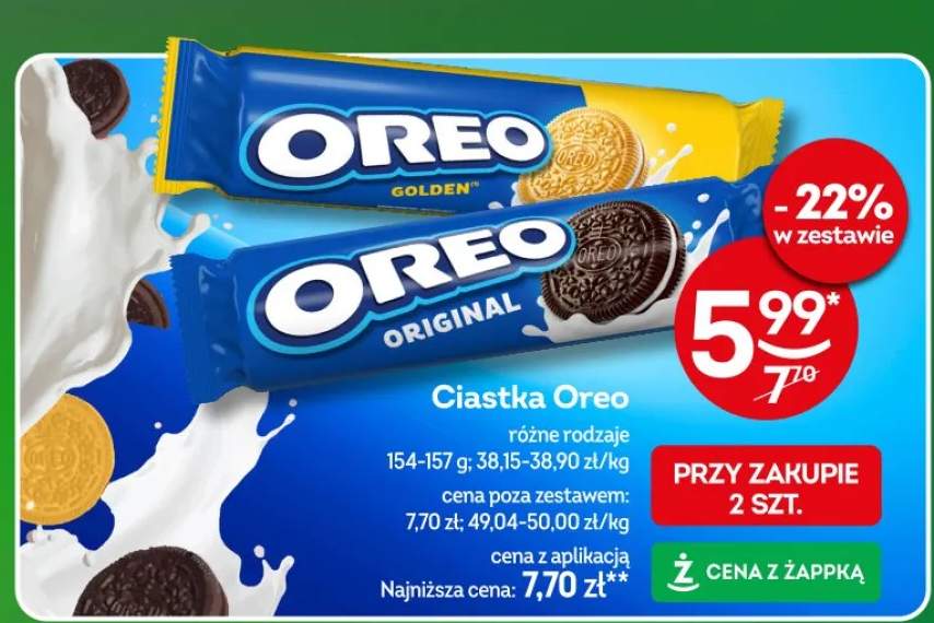 Ciastka Oreo różne rodzaje