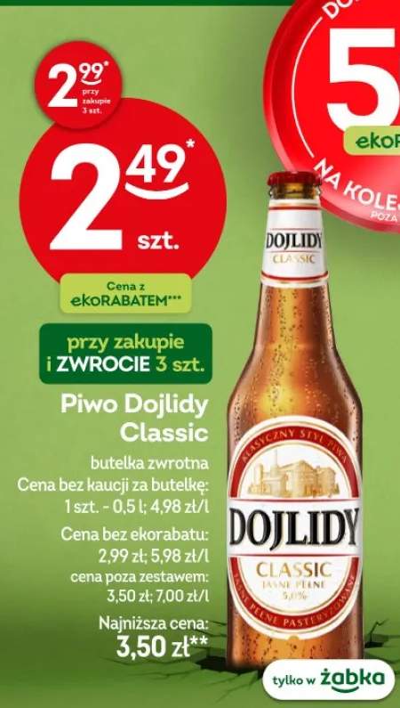 Piwo Dojlidy Classic butelka zwrotna