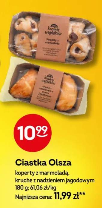 Ciastka koperty z marmoladą, kruche z nadzieniem jagodowym