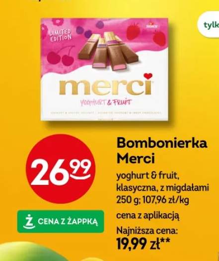 Bombonierka yoghurt & fruit, klasyczna, z migdałami