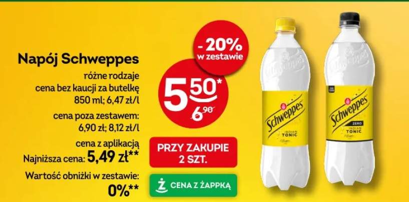 Napój Schweppes różne rodzaje