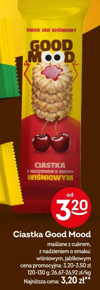 Ciastka maślane z cukrem, z nadzieniem o smaku wiśniowym, jabłkowym