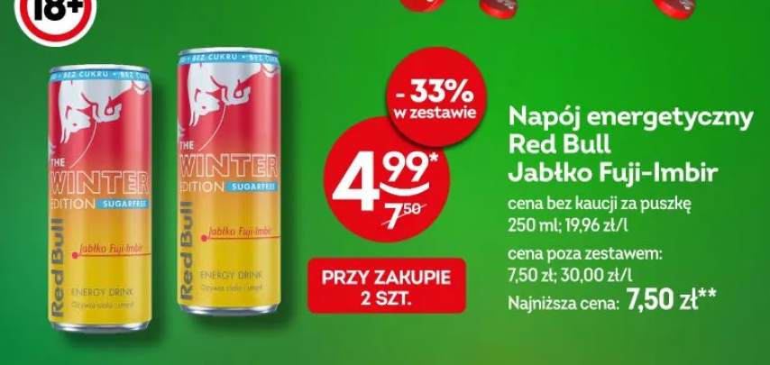 Napój energetyczny Red Bull Jabłko Fuji-Imbir
