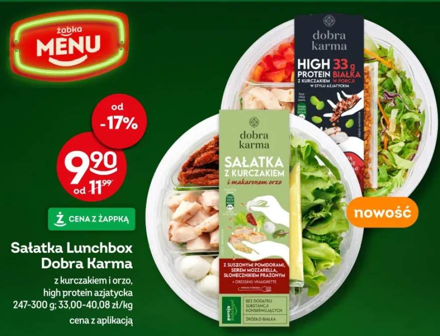 Sałatka Lunchbox z kurczakiem i orzo, high protein azjatycka