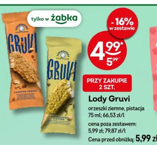 Lody Gruvi orzeszki ziemne, pistacja