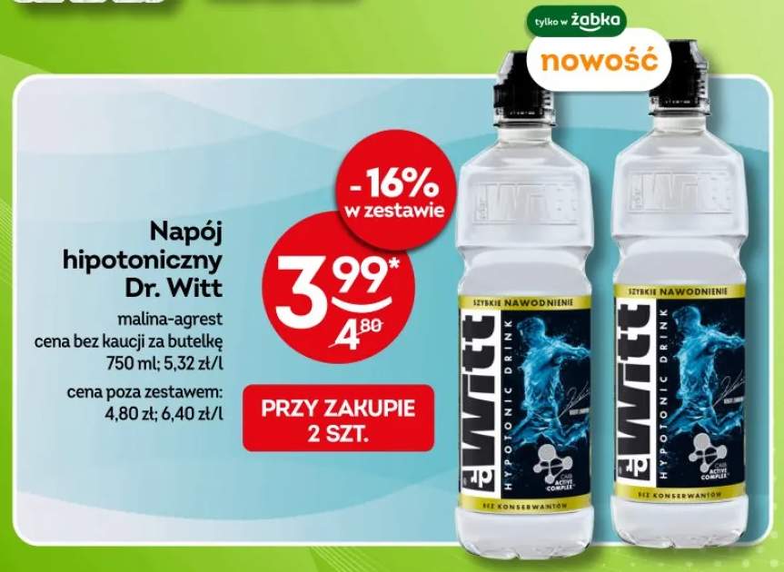 Napój hipotoniczny Dr. Witt malina-agrest