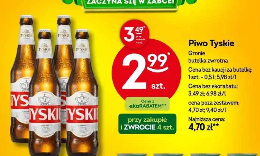 Piwo Gronie butelka zwrotna