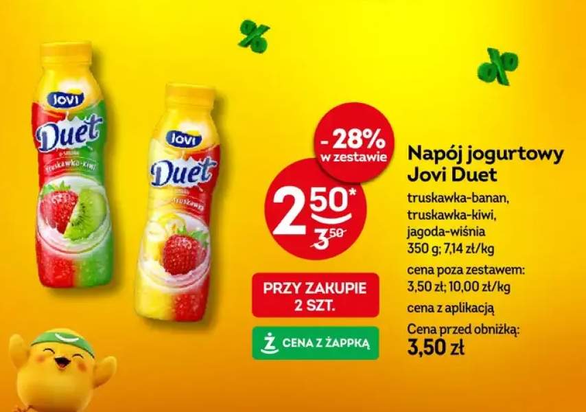 Napój jogurtowy Duet truskawka-kiwi