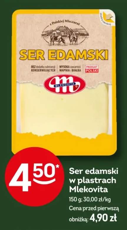 Ser edamski w plastrach