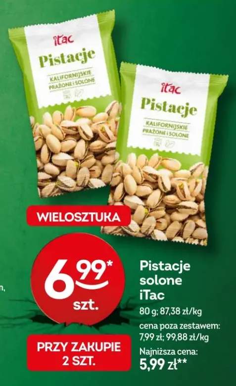 Pistacje solone kalifornijskie prażone i solone