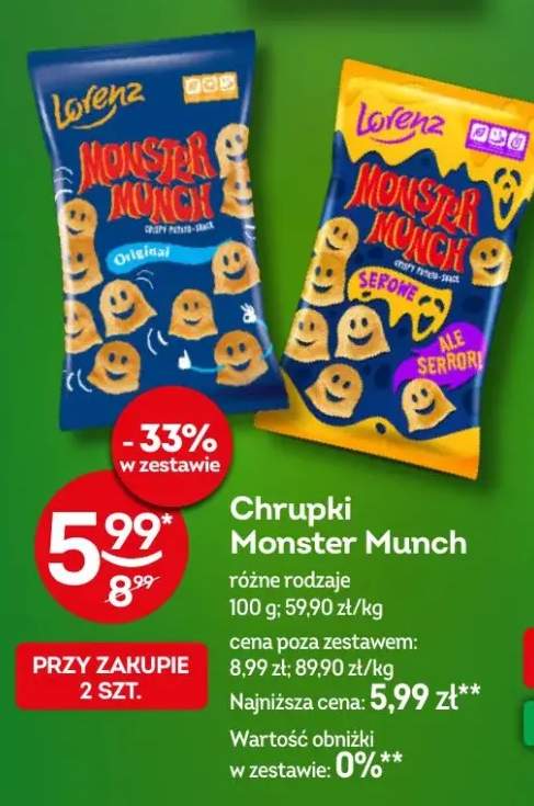Chrupki Monster Munch różne rodzaje