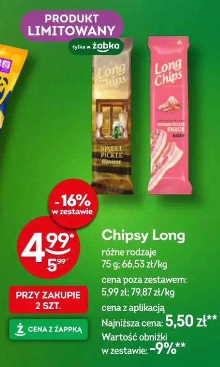 Chipsy Long różne rodzaje